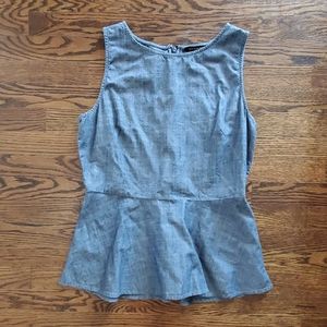 Banana Republic Chambray Peplum Top